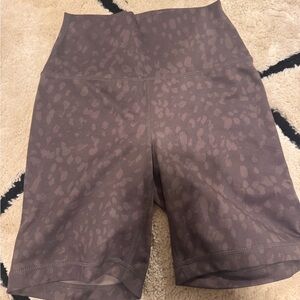 Yogalicious Women's Brown Patterned Bike Shorts
